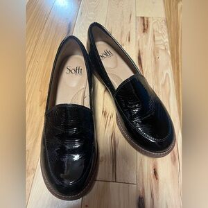Sofft Black Patent Leather Loafers